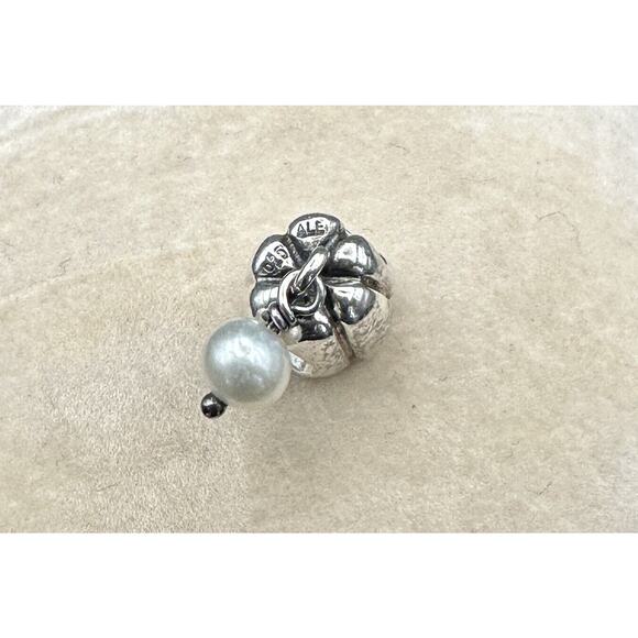 Authentic Pandora Flower Bud Dangle Pearl and Lavender CZ 790208LCZ 925 ALE - Picture 4 of 4